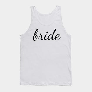 Bride Black Cursive Tank Top